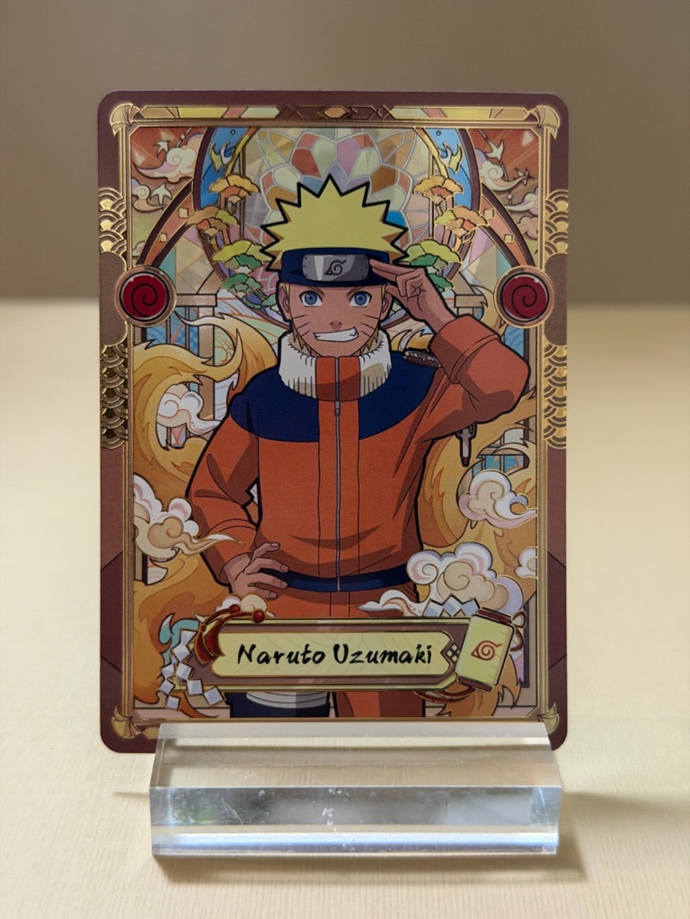 Naruto Uzumaki Illustrated Collectible Card - Orange & Blue